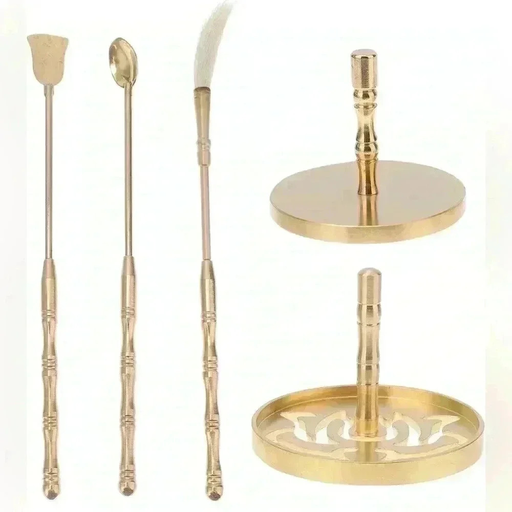 Brass Incense Mold Incense  Press Kit 5pcs Brass Yoga Meditation